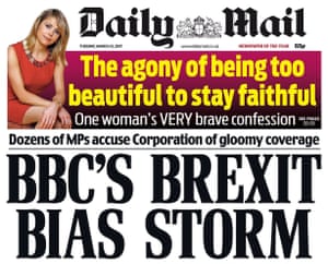 Front page of the Daily Mail.