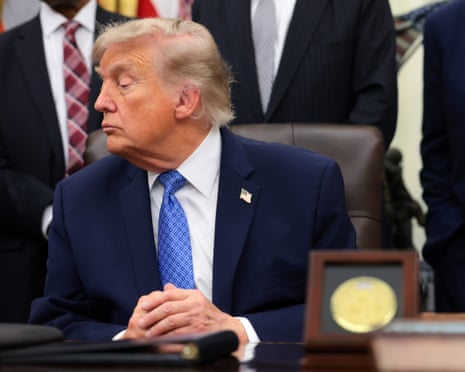 Trump made the remarks during an event with the White House Religious Liberty Commission in the Oval Office.