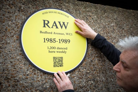 Nights to remember … George Georgiou adds a plaque to the former site of Raw.
