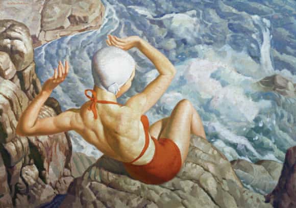 Spray, 1940, by Harold Williamson in True to Life: British Realist Painters of the 1920s and 1930s in Edinburgh.