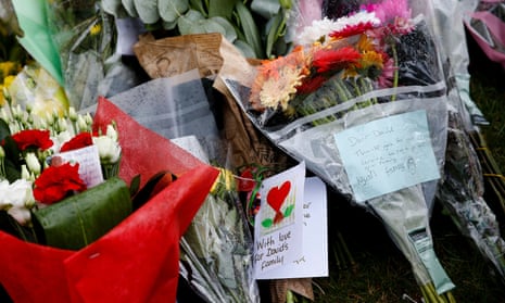 Flowers and cards have been placed outside Belfairs Methodist Church in Leigh-on-Sea.
