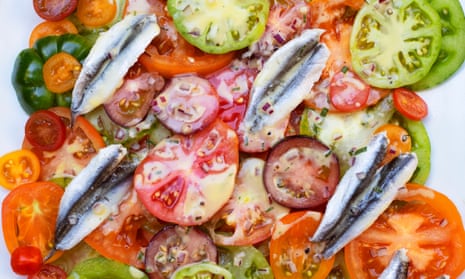 ‘Perfect side dish’: tomato, anchovy, tarragon.