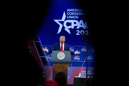 Donald Trump speaks during the Conservative Political Action Conference, CPAC 2020, at the National Harbor, in Oxon Hill, Maryland, 29 February 2020.