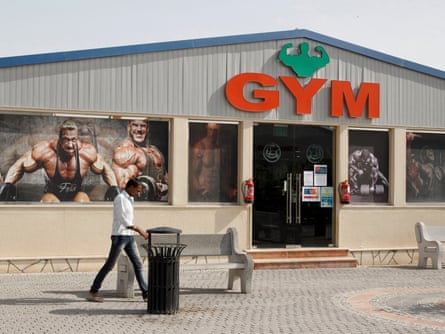 The exterior of the gym at the Challenger Trading and Contracting Labour Camp.
