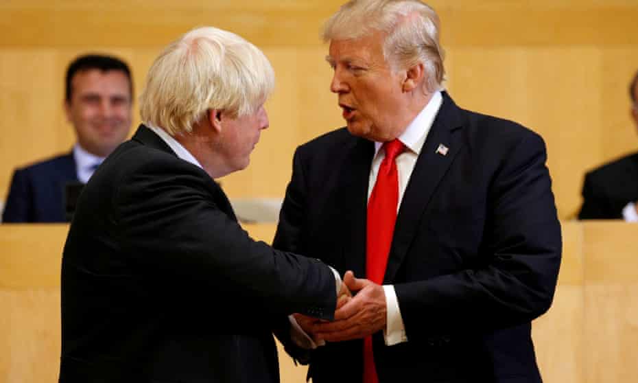 Donald Trump with Boris Johnson in 2017