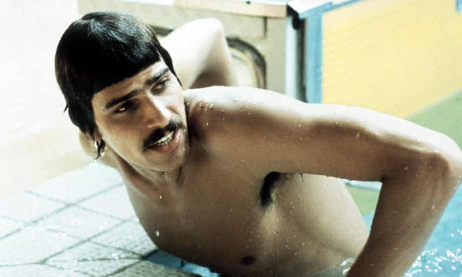 Mark Spitz climbs out of the pool in 1972 after winning the 100m butterfly in a world record time of 54.27 sec.