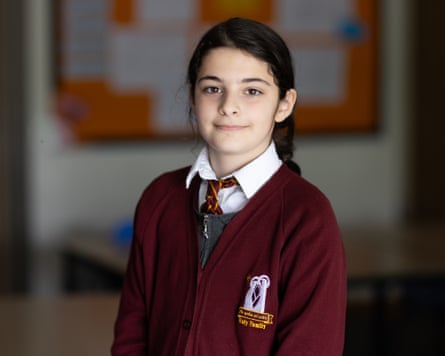 Sophie Janashia in a classroom at school