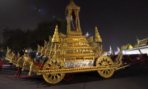 The royal chariot which will be used to carry the body of the late Thai King Bhumibol Adulyadej.