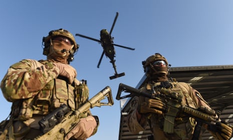ADF personnel on a training exercise in 2014