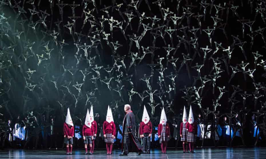 A scene from Norma by Vincenzo Bellini @ Royal Opera House. Directed by Alex Olle. Conductor, Antonio Pappano. 