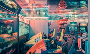 Family Amusement Corporation features up-to-date equipment but is sprinkled with nostalgia. Classic games are situated in a typical neon setting in the back