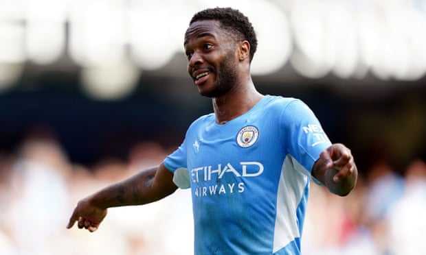 Raheem Sterling during Manchester City’s game against Southampton. The forward has started only two Premier League league matches this season.