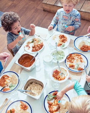 Lunchtime at the Little Jungle nursery in south London.