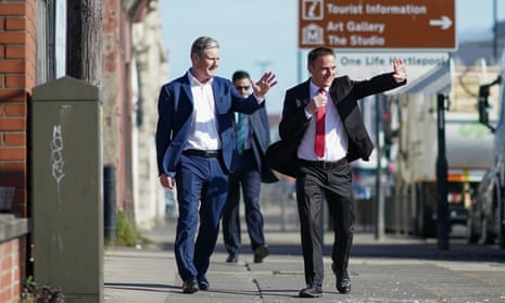 Keir Starmer and the Labour candidate for Hartlepool, Paul Williams, campaigning in the town this week