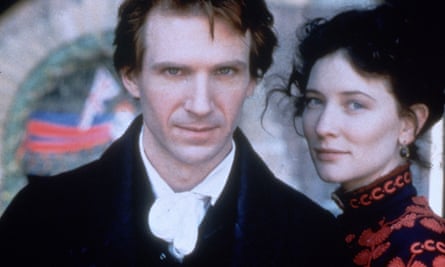 Ralph Fiennes and Cate Blanchett in the title roles of the film version of Oscar and Lucinda.