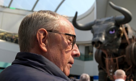 Ron Suffolk, attending the unveiling of Ozzy the bull