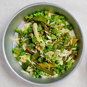 Yotam Ottolenghi’s vignole with orzo and lemon.