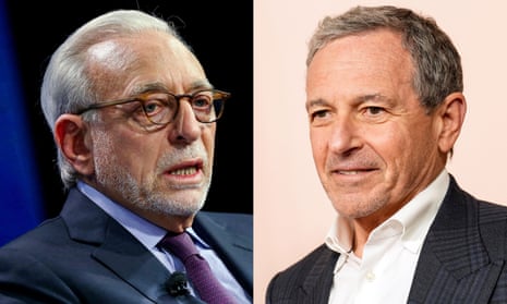 a side-by-side image of Nelson Peltz and Bob Iger