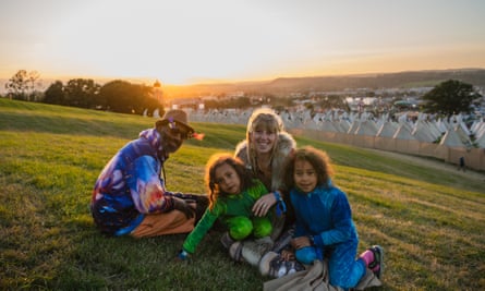 Kids Opal and Aurora, mother Louise, and father Sirus.
