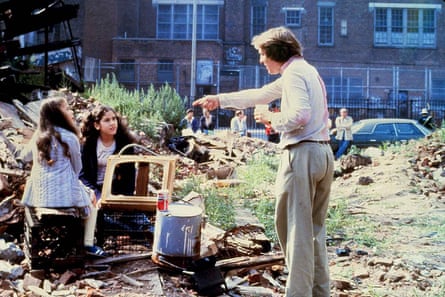 Alan Parker on the set of Fame