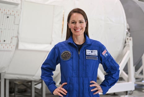 Australian aerospace engineer Katherine Bennell-Pegg at a press conference of European Space Agency class of 2022 astronaut candidates at the European Astronaut Centre (EAC) in Cologne, western Germany.