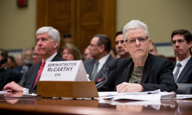 Gina McCarthy, who testified alongside Governor Rick Snyder, faced Republican calls for her to resign as administrator of the EPA.