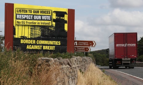Anti-Brexit billboard near Newry in Northern Ireland