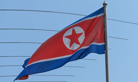 North Korean flag in 2021 at its Malaysian embassy, which has since closed.