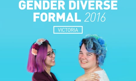 Poster for youth organisation Minus18’s Melbourne formal for same-sex-attracted and gender diverse young people.