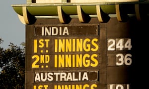 The writing is on the wall - or on the scoreboard - for India after their spectacular second-inning collapse against Australia.