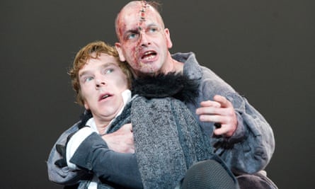 Benedict Cumberbatch and Jonny Lee Miller in Frankenstein.