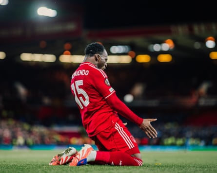 Arnaud Kalimuendo gets his celebration on.