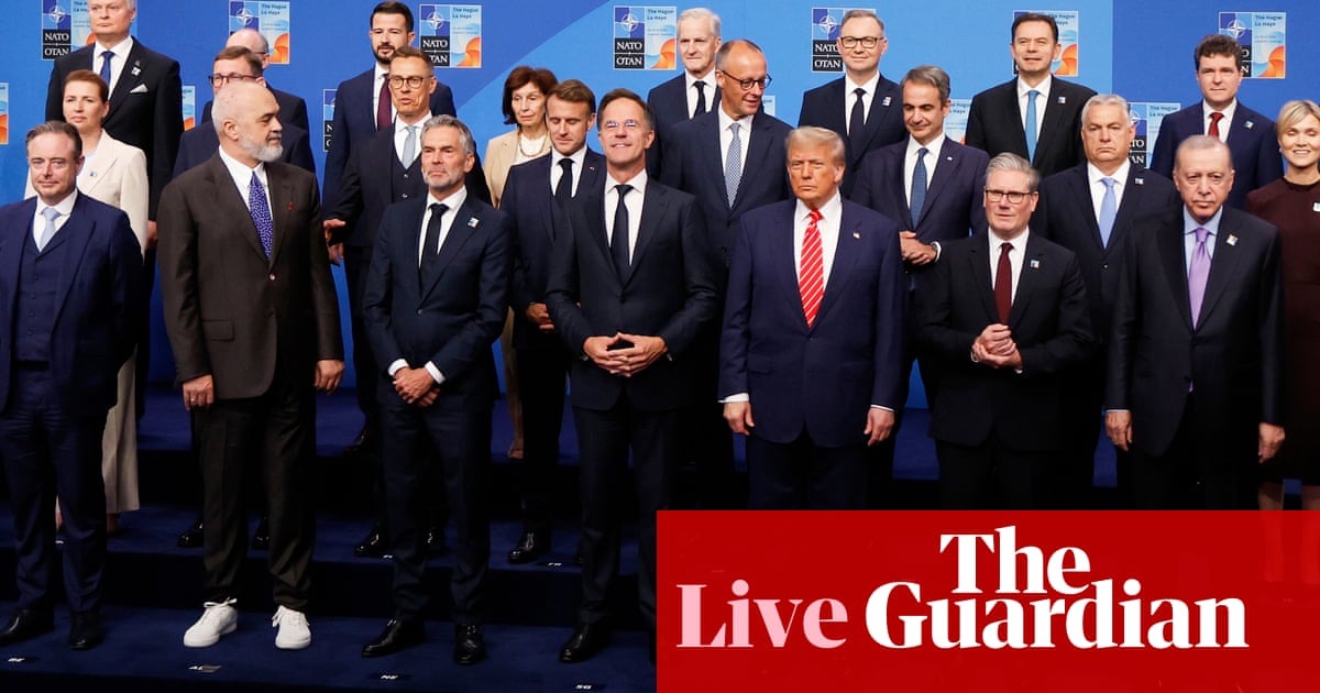 Trump confirms commitment to Article 5 at Nato summit and praises 5% defence spending pledges as ‘big news’ – Europe live