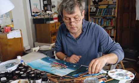 Drawing on EU’s potential ... Axel Scheffler, illustrator of The Gruffalo, at work at his home in London.