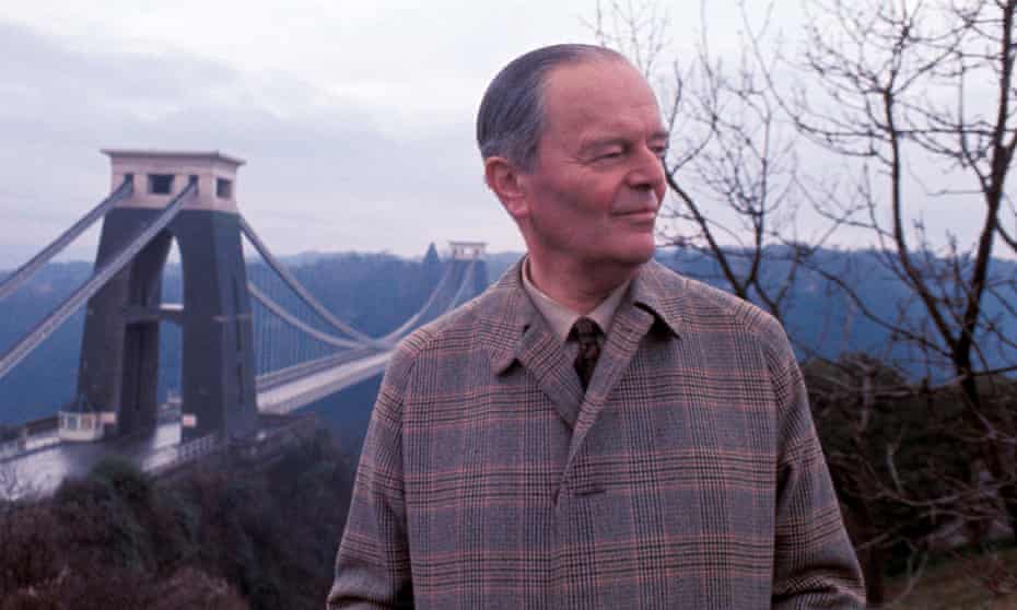 Sir Kenneth Clark at Clifton Suspension Bridge, Bristol. 