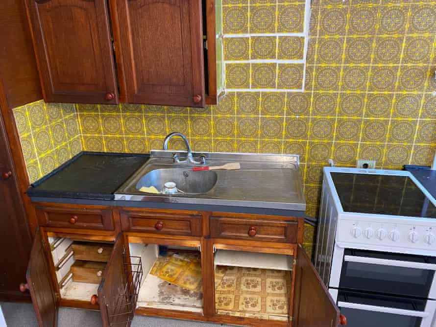 The kitchen in Kwajo Tweneboa’s flat, May 2021