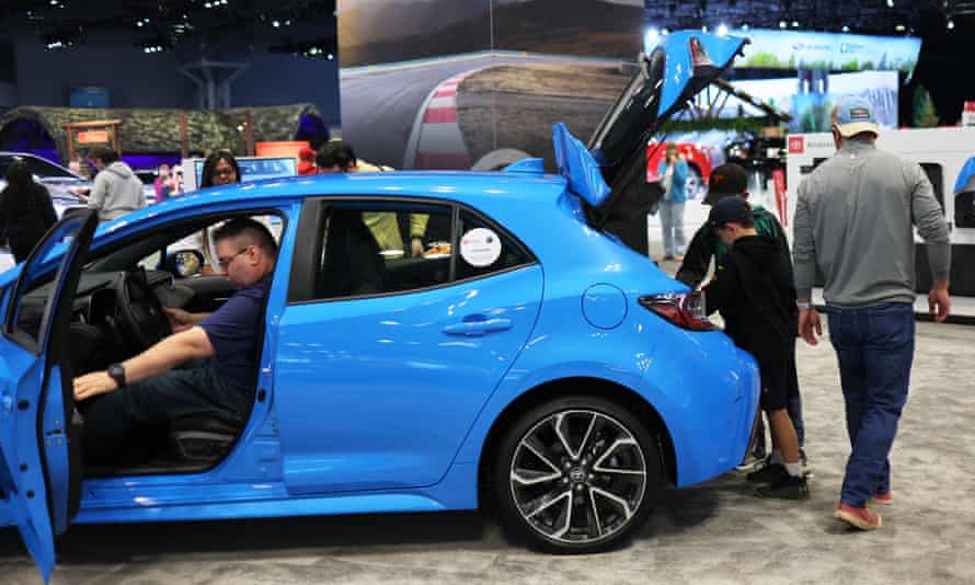 The Toyota Corolla Hatchback a the New York International Auto Show at the Jacob K. Javits Convention Center on April 15, in New York City.