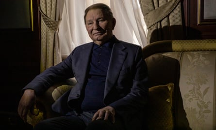 Leonid Kuchma, former President of Ukraine (1994-2005), photographed in his office.