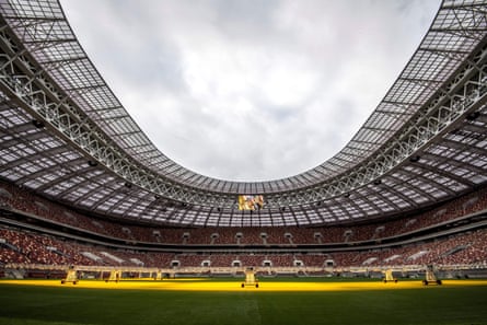 A general view of the Luzhniki Stadium in Moscow.