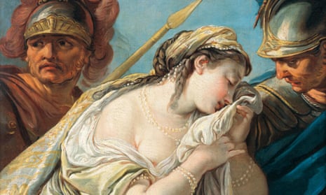 Detail from ‘Briseis Led from the Tent of Achilles’ by Jean-Baptiste-Henri Deshays (1761). 