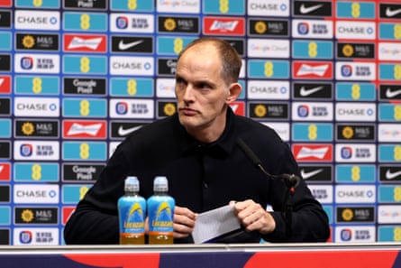 Thomas Tuchel at the press conference to discuss his squad