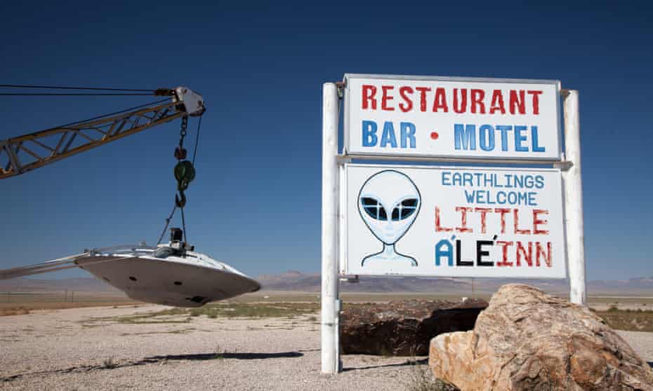 A sign for Little A'Le'Inn in Rachel, Nevada, near Area 51.