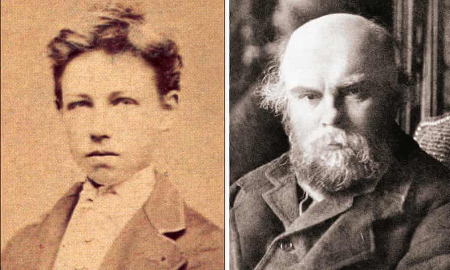 Arthur Rimbaud (left) and Paul Verlaine