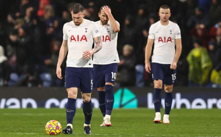 Misery for Pierre-Emile Højbjerg, Harry Kane and Eric Dier after Tottenham concede at Burnley.