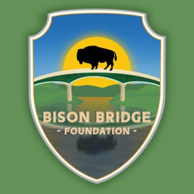 Bison Bridge foundation logo shows bison silhouette on bridge