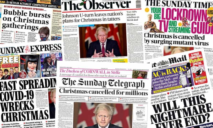 Christmas Cancelled What The Papers Say As Uk Covid Bubbles Burst Coronavirus The Guardian Christmas Cancelled What The Papers Say As Uk Covid Bubbles Burst Coronavirus The Guardian