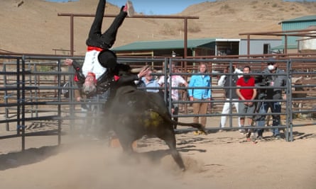 Man being flipped by a bull. ‘Fantastically pointless and immature bad taste’ … Jackass Forever.