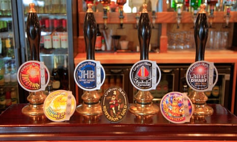 A selection of beer pumps.