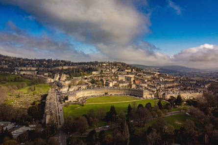 Low cloud over the city of Bath.