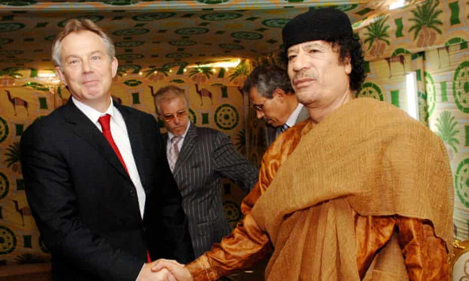 Tony Blair, pictured with Muammar Gaddafi in 2007